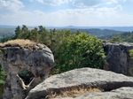 10 Pohled z vrcholu hradu Rotštejn do kraje - v pozadí Trosky 10 Pohled z vrcholu hradu Rotštejn do kraje - v pozadí Trosky